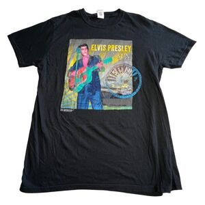 Gildan Elvis Presley Sun Records Graphic Print‎ T Shirt Large Rock N Roll King
